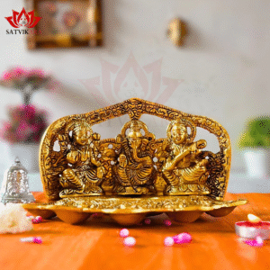 Tridevi Blessings Idol – Laxmi, Ganesha & Saraswati